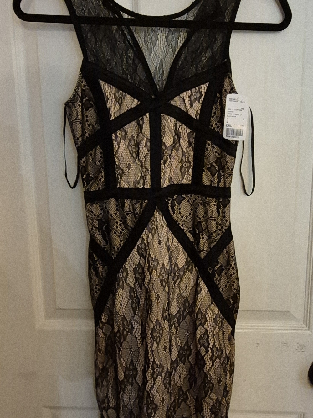 Forever 21 Sheer Black Lace Overlay Slip Dress - Black Size Small fit Extra Smal